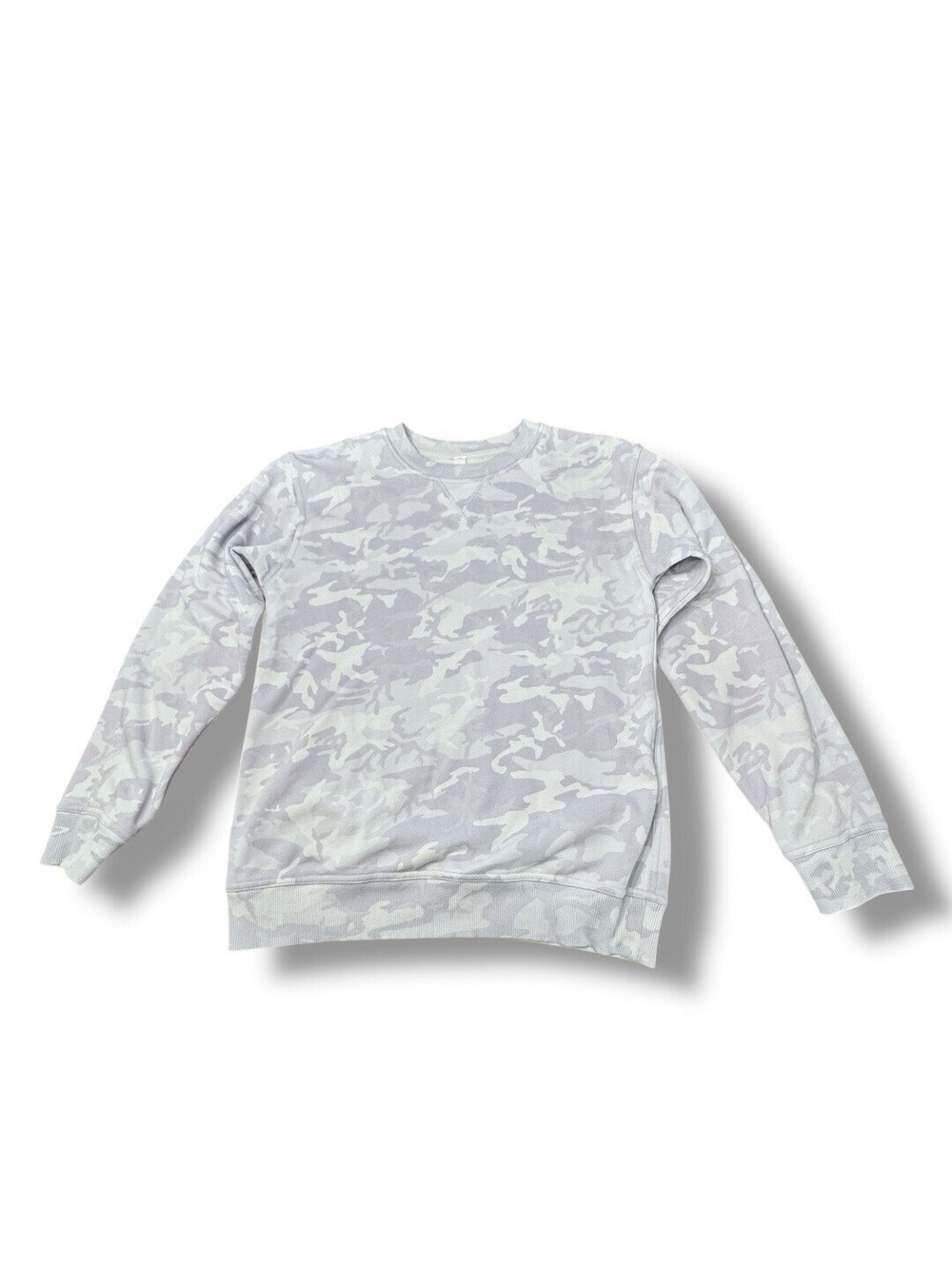 Lululemon Perfectly Oversized Gray Purple Camo Sweatshirt Crewneck Women’s Sz 4